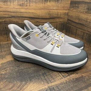 Kizik Hands Free Slip On Sneakers Gray Yellow Mens Size 13 Walking Shoes